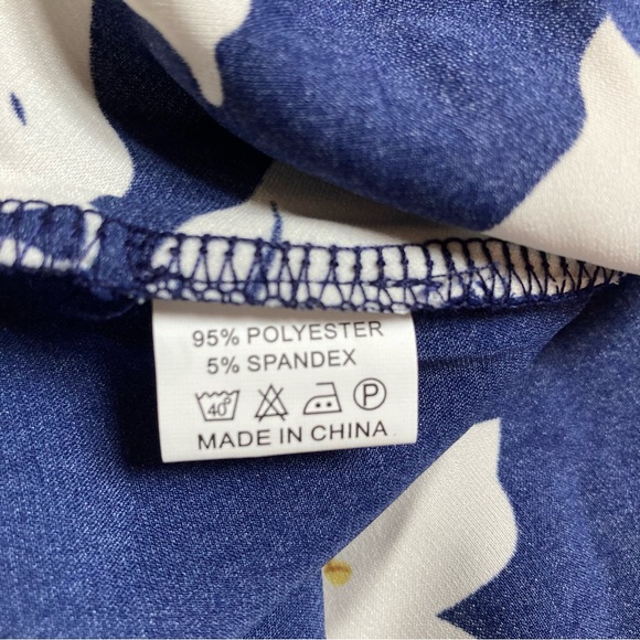 Oneyim off shoulder blue floral dress - Picture 10 of 13